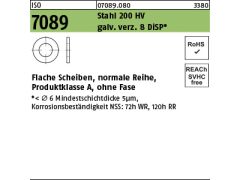 500 x Scheiben ISO 7089 M10 (10,5x20x2) 200 HV, verzinkt DiSP