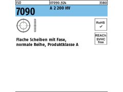 500 x Scheiben ISO 7090 M8 (8,4x16x1,6) 200 HV Edelstahl A2