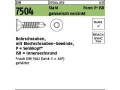 500 x Senkkopf Bohrschr. DIN 7504-P 4,2x45 - T20 verzinkt