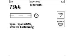500 x Spiral-Spannstifte DIN 7344 Federstahl schwer 6x20 (blank/schwarz)