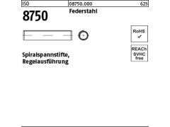 500 x Spiralspannstifte ISO 8750 Federstahl 6x18 (blank/schwarz)