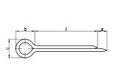 500 x Splinte DIN 94 Stahl 2,5x32 verzinkt