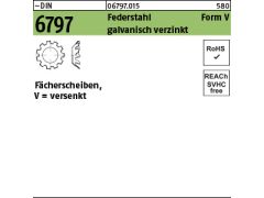 5000 x Zahnscheiben DIN 6797 Federstahl Form V 3,2 verzinkt