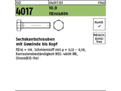 25 x Sechskantschrauben Vollgewinde ISO 4017 Kl.10.9 M24x70 Zinklamellen