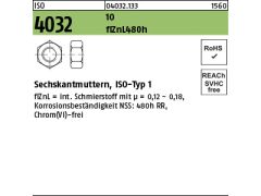 500 x ISO 4032 10 M10 Zinklamellen