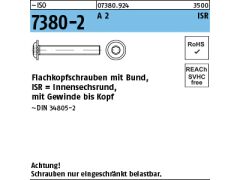 100 x ISO 7380 -2 Flachkopfschrauben,ISR Edelstahl A2 M10 x 45 -T50 Vollgewinde Edelstahl A2