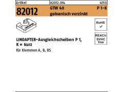 1 x LINDAPTER Stahl P1 M16 galv. verzinkt, kurz