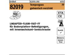 1 x LINDAPTER FLOOR FAST M8 galv. verzinkt