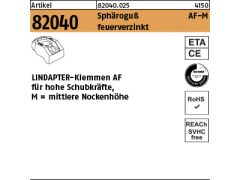 1 x LINDAPTER Sphäro-Guß AF MM 16 feuerverzinkt, mittel