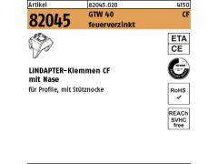1 x LINDAPTER CF Sphäro-Guß M 12 feuerverzinkt