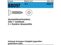 1000 Stück Spanplattenschrauben Edelstahl A2 3 x 25-Z Senkkopf