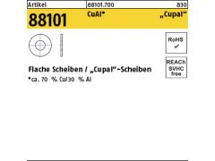 200 x ART 88101 Cupal-Scheiben CuAl 6 6,5x15x1 Cu-Al VE=S