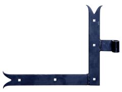 Fensterladen Winkelband. Karpfenschwanz, unten, Schwarz 250x300