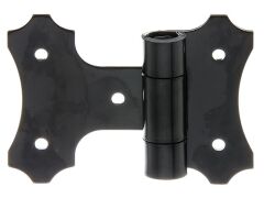 Fensterladen Scharnier, Zierspitze, Schwarz 94x82