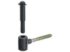 Kloben zum Einschrauben, Schwarz 14/75