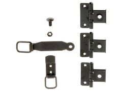 Klappladen Sicherheitsbeschlag für Flachstange, Schwarz