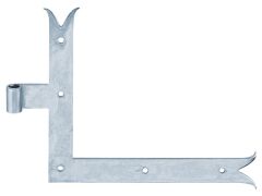 Fensterladen-Winkelband, Karpfenschwanz, oben, blau verzinkt, 250x300