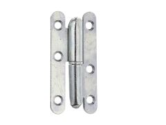 Aushebescharnier, galvanisch blau verzinkt, links, 80x40x2,5