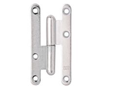 Aushebescharnier,galvanisch blau verzinkt, rechts, 80x40x2,5