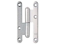 Aushebescharnier,blau verzinkt, rechts, 110x55x3