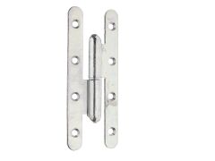 Aushebescharnier, galvanisch blau verzinkt, rechts, 140x55x3