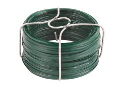 Bindedraht, grün, Kunststoff beschichtet, Durchmesser 0,5x2mm/50m