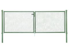 Wellengitter Doppelltor verzinkt, grün RAL 6005 - 2988 x 1000mm