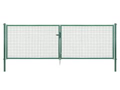Wellengitter Doppelltor verzinkt, grün RAL 6005 - 4004 x 1250mm