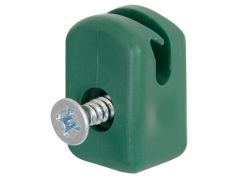 Spanndrahthalter mit Schraube, Kunststoff Grün (VE 50 St.)