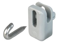 Drahthalter für Spann- und Stacheldrähte - Kunststoff Grau RAL 7001