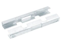 Mattenverbinder für Doppelstab-Gittermatten für Zaunpfosten mit Bohrung - Grün