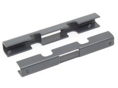 Mattenverbinder für Doppelstab-Gittermatten für Zaunpfosten mit Bohrung - Anthrazit