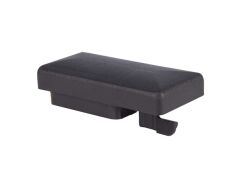 Pfostenkappe 60x40 mit Überstand für Flacheisen - Kunststoff Schwarz