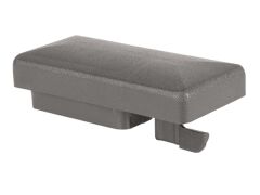 Pfostenkappe 60x40 mit Überstand für Flacheisen - Kunststoff Grau