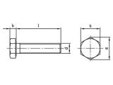 100 x Sechskantschrauben mit Feingewinde DIN 961 A2 M 10X1,25X20