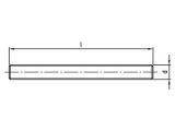 5 x Gewindebolzen DIN 976-1 A2 BM 27X250