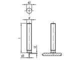 500 x Gewindebolzen Form PT ISO 13918 A2 PT M 4X6