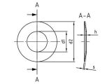 25 x Tellerfedern DIN 2093  1.4310  50X25,4X3,0