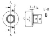 1000 x AFNOR-Kontaktscheiben Form L NF E 25-511 A4 5X16X1,2