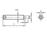 200 x Gewindestifte mit ISK und Zapfen DIN 915 / ISO 4028 Edelstahl A2 M5X45