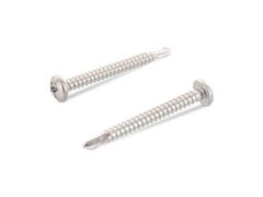 200 x Bohrschrauben mit Linsenkopf, Form M DIN 7504 A2 6,3X32 H