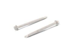 200 x Bohrschrauben mit Sechskantkopf und Bund, Form K DIN 7504 A4 6,3X60