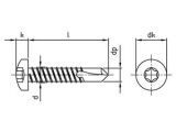 200 x Bohrschrauben mit Linsenkopf, Form M DIN 7504 A4 5,5X70 TX25