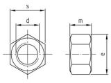 50 x Sechskantmutter mit Feingewinde ISO 8673 A2 M 12X1,25
