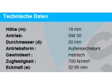50 x Sechskantmutter mit Feingewinde ISO 8673 A2 M 20X1,5