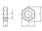 10 x Sechskantmuttern mit Feingewinde, niedrige Form ISO 8675 A4 M 30X2