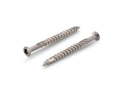 100 x Lisensenkkopf Terrassenbauschrauben, Schneidkerbe Edelstahl A2, 5,0x70 TX25