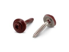 100 x Spenglerschrauben 2tlg. mit DS 15 mm Oxidrot Art. 9087 A2 4,5X120 TX20 - RAL 3009