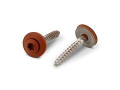 200 x Spenglerschrauben 2tlg. mit DS 15 mm Kupferbraun Art. 9087 A2 4,5X25 TX20 - RAL 8004