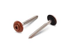 200 x Spenglerschrauben 3tlg. mit DS 15 mm Kupferbraun Art. 9087 A2 4,5X60 TX20 - RAL 8004